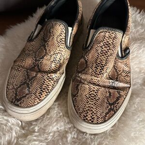 VANS Snake Print Slip-On Sneakers